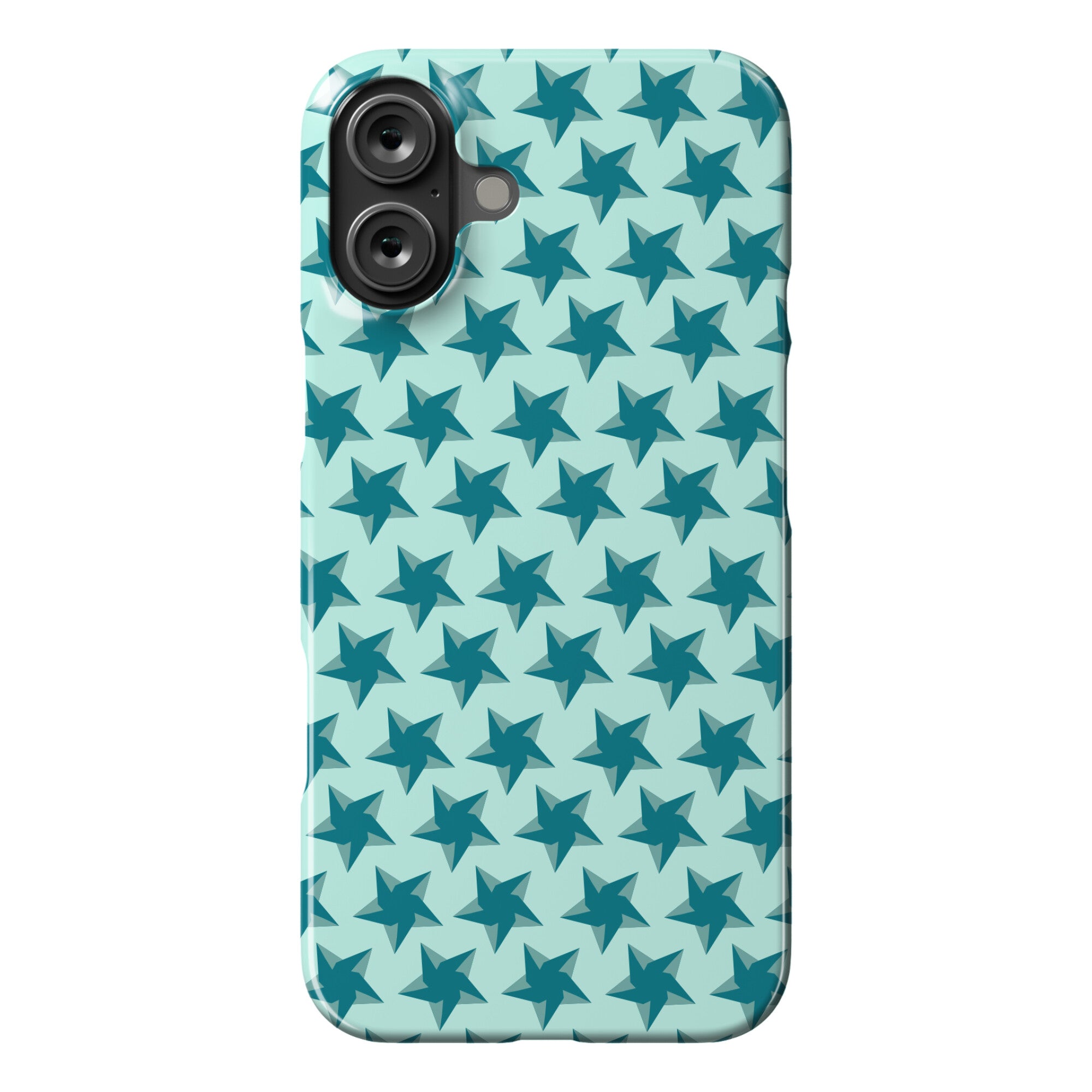 Teal Star Pattern Phone Case